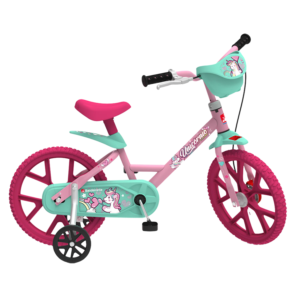 Bicicleta Infantil Aro 14 Bandeirante Freio A Tambor 1 Marcha 304 - Rosa