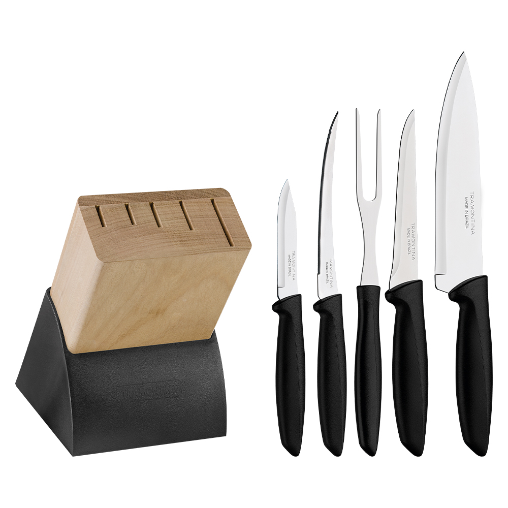 Conjunto De Facas 6 Peças Em Aço Inox Plenus Tramontina - Preto