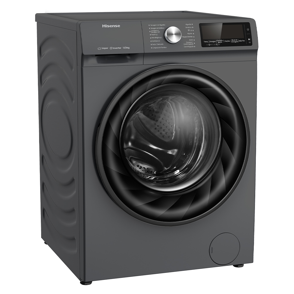Lava E Seca Hisense 13Kg Automática 13 Programas Wd5q1342bt - Titanium - 110 Volts