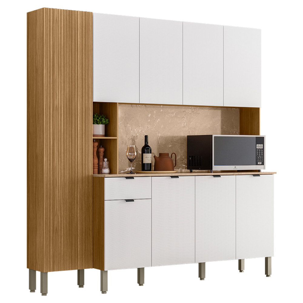 Cozinha Compacta 9 Portas 1 Gaveta Mdp Pulse Kits Paraná - Freijo Artico