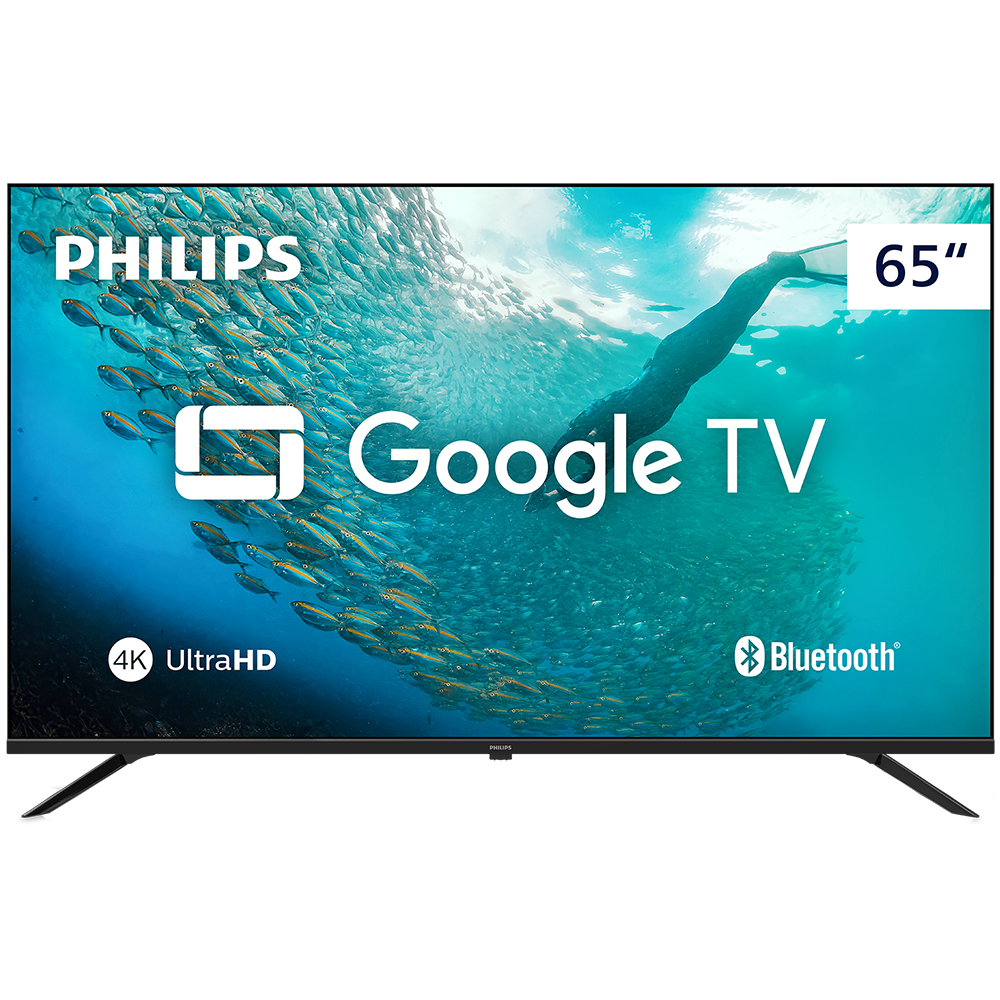 Smart Tv Philips Led 65" 4K Wi-Fi Google Tv Design Bordas Ultrafinas