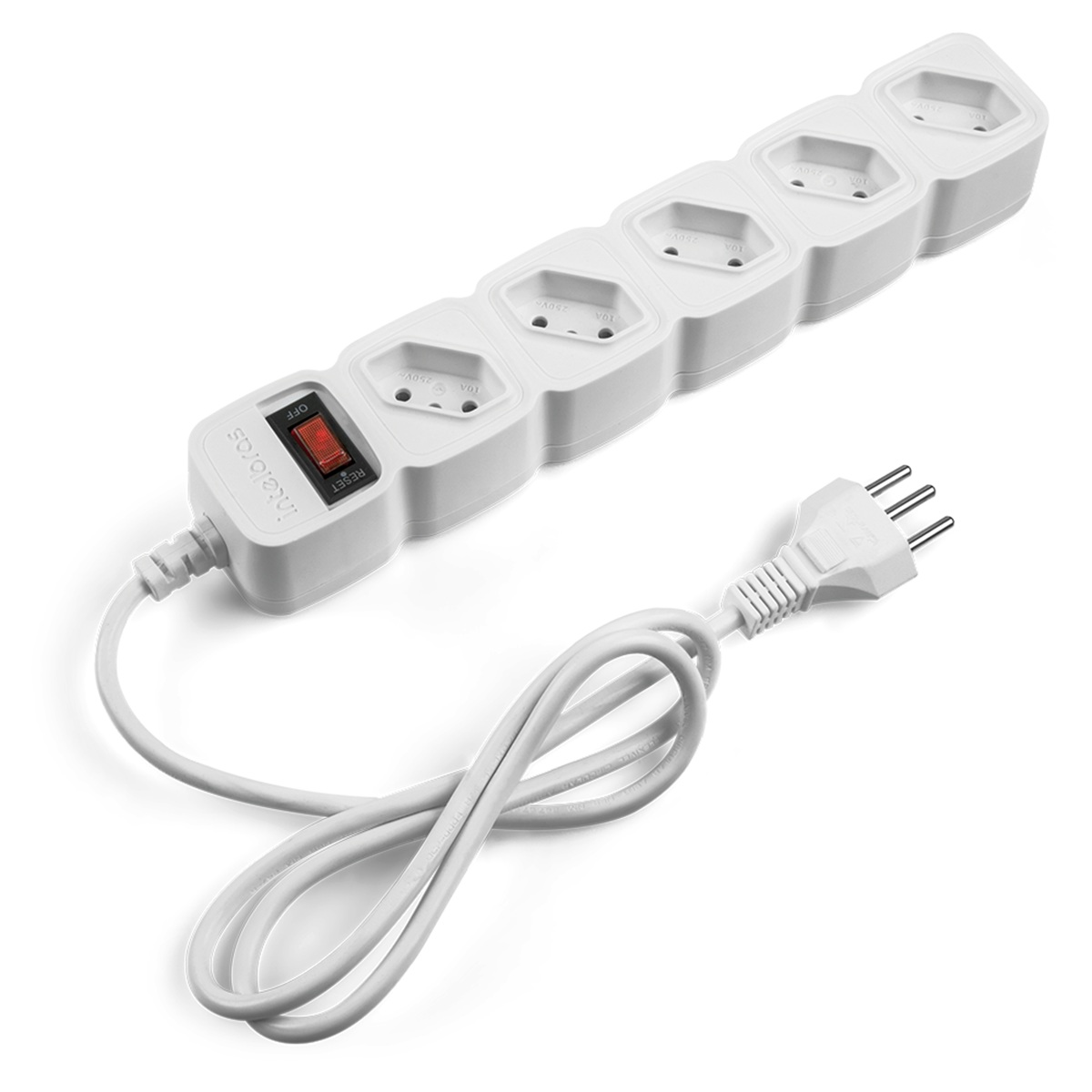 Filtro De Linha 5 Tomadas 3M Bivolt Intelbras Epe 205+ - Branco - Bivolt