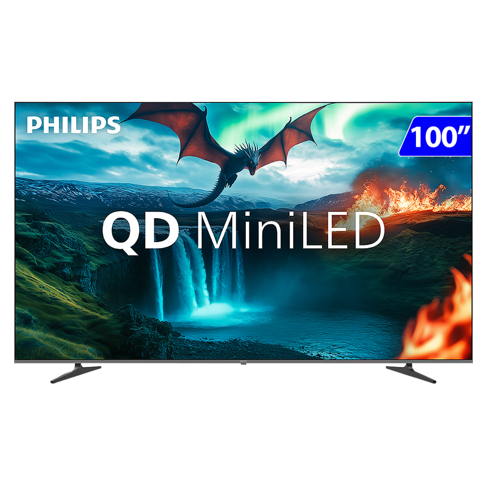 Smart Tv Philips Miniled 100” 4K Ambilight 100mled800