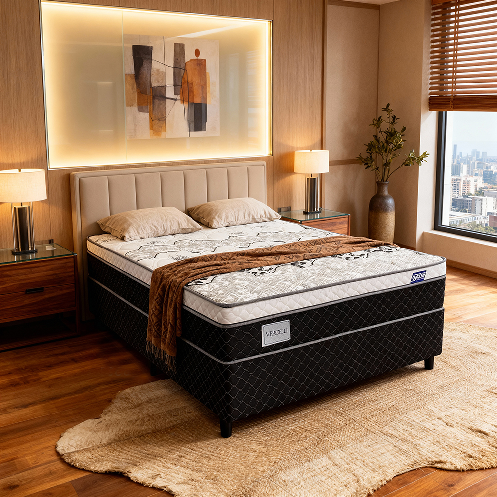 Colchão Cama Box Gazin Molas Ensacadas Casal 138x188 Vercelli