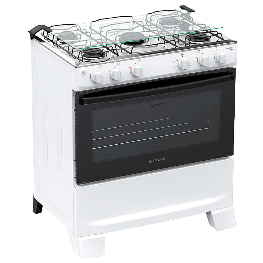 Fogão 5 Bocas Atlas Mônaco Plus Titanium - Bivolt - 300002026